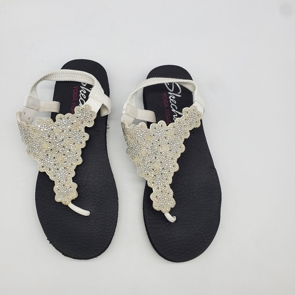 Skechers Shoes Women's 9 Cali Meditation Floral Lover Thong Sandals - Picture 2 of 12